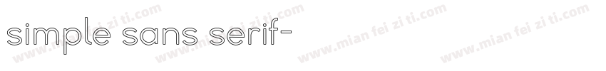 simple sans serif字体转换